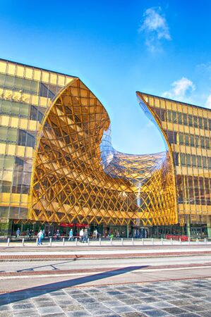 MALMO, SWEDEN - MAY 13: Emporia facade on May 13, 2013 in Malmo. Luxury shopping mall designed by architect Gert Wingardh's Studio.のeditorial素材