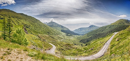 The rest and be thankful situated in the Scottish wilderness.の写真素材