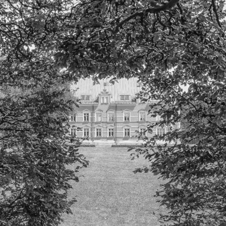 HELSINGBORG, SWEDEN - JUNE 10: View of old Palsjo Castle on June 10, 2014 in Helsingborg. Palsjo castle was constructed in the late 1670's and restored in 1873.のeditorial素材