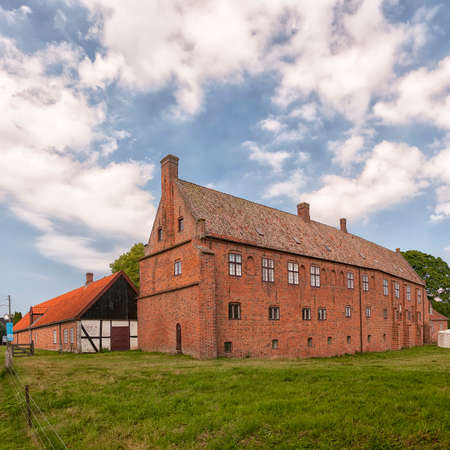 ESRUM, DENMARK - JULY 18: Tourists visiting the Esrum Monastery on July 18, 2014 in Esrum, close to the city of Hillerod in Denmark. のeditorial素材