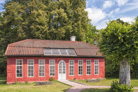 The Orangery building on the the grounds of Hovdala slott in Sweden.のeditorial素材