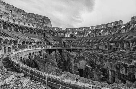 ROME - January 7: Colosseum (Coliseum) on January 7, 2014 Rome, Italy. The Colosseum is an important monument of antiquity and is one of the main tourist attractions of Rome.のeditorial素材