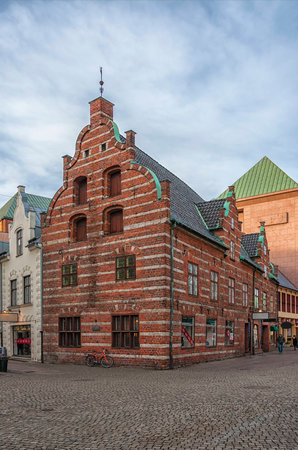 A very old building in the center of Malmo in Sweden.のeditorial素材