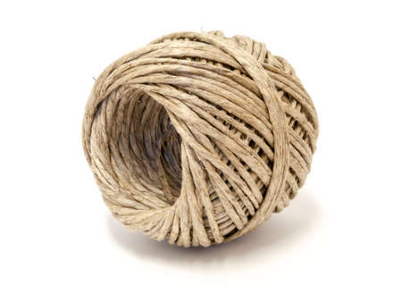 A ball of string isolated against a white background.