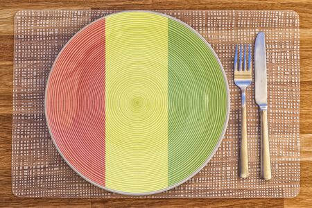 Dinner plate with the flag of Guatemala on it for your international food and drink concepts.の写真素材