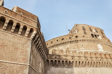 The Castel Sant Angelo situated in the Italien capital of Rome.のeditorial素材