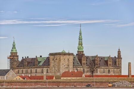 Kronborg castle made famous by William Shakespeare in his play about Hamlet situated in the Danish harbour town of Helsingor.のeditorial素材