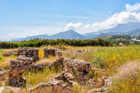 Situated at the area Katovigli in Makrygialos, this 3 acres villa is one of the greatest archaeological finds in Eastern Crete.の写真素材