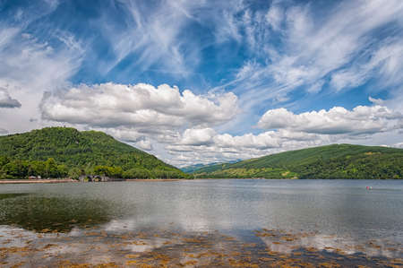 The scenic location of Loch Fyne at the Scottish town of Inverary.