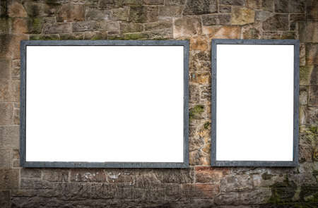 Two different sized blank billboards with space to place your own advertisingの写真素材