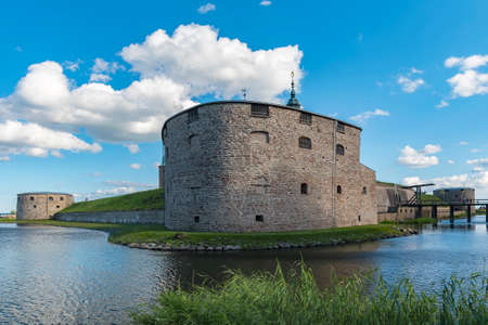 One of the bastions of Kalmar castle in the Smaland region of Sweden.の写真素材