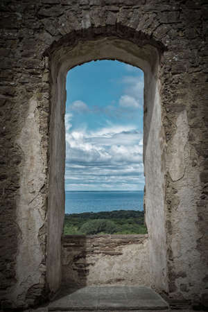 Borgholm Castle on Oland, Sweden, is today only a ruin of the fortress that was first built in the second half of the 13th century and rebuilt many times in later centuriesの写真素材