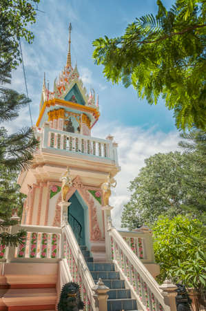 A buddhist temple situated in the city of Hua Hin in Thailand.の写真素材