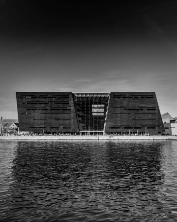 COPENHAGEN, DENMARK - SEPTEMBER 21, 2019: The Black Diamond in Copenhagen was finished in 1999 and is an extension to the Royal Library.のeditorial素材