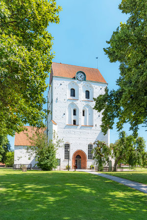 RONNEBY, SWEDEN - AUGUST 01, 2020: The Church of the Holy Cross is the foremost medieval building in Blekingeのeditorial素材