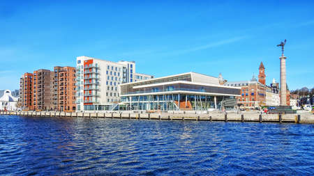 HELSINGBORG, SWEDEN - March 08, 2021: The SeaU conference center and hotel situated in the city centre by the harbor.のeditorial素材
