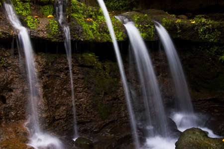 A small waterfalls in a remote place in Southern Philippinesの写真素材