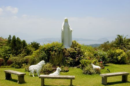 Image of the Blessed Virgin mary in Tagaytay City, Philippinesの写真素材
