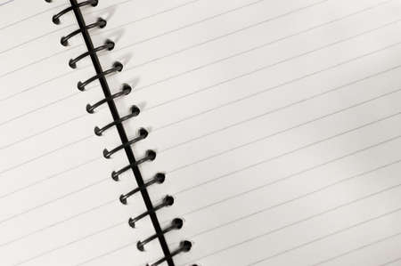Blank pages of a spiral notebookの写真素材