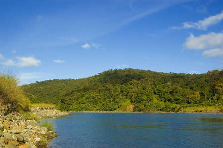 Crystal-clear waters of Palanan River in Isabela, Philippinesの写真素材