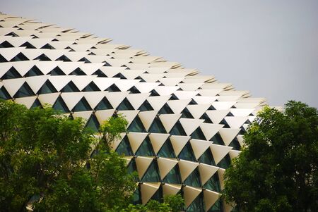 A view of the Esplanade Theater in Singaporeのeditorial素材