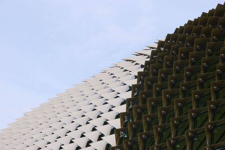 A view of the Esplanade Theater in Singaporeのeditorial素材