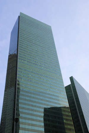A view from below of Singapore's business districtのeditorial素材