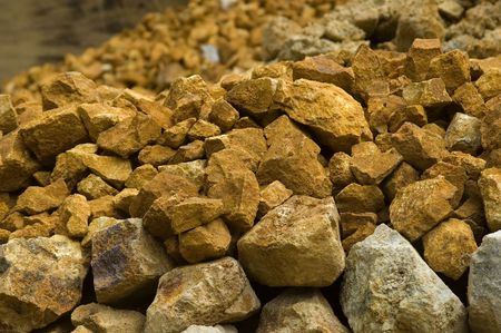 Rocks in Mining Fieldの写真素材