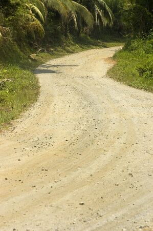Dirt Road in the mountains of Aurora Province, Philippinesの写真素材