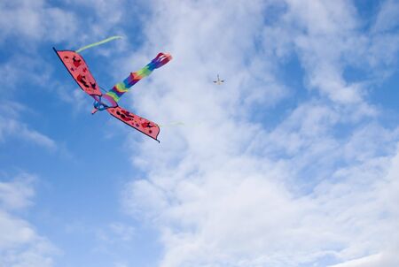Kite against cloudy sky, Philippines