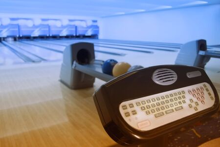 Bowling alley's score machineの写真素材