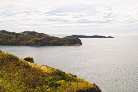 Bird's eye view of mountain in Caylabne Resort in Cavite, Philippinesの写真素材