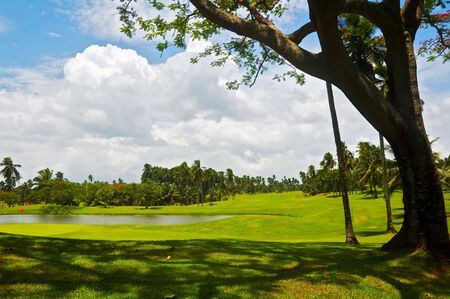A beautiful golf course in the Philippinesの写真素材