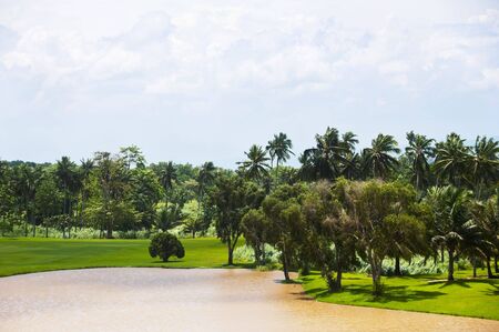 A beautiful golf course in the Philippinesの写真素材