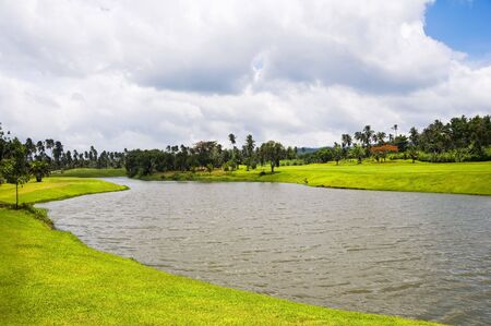 A beautiful golf course in the Philippinesの写真素材