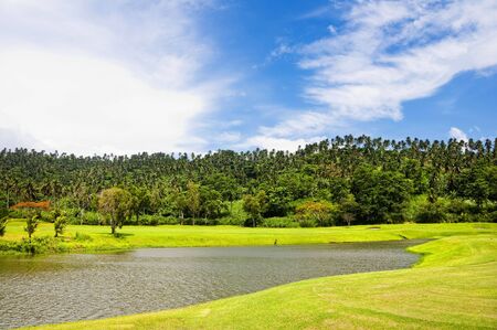 A beautiful golf course in the Philippinesの写真素材
