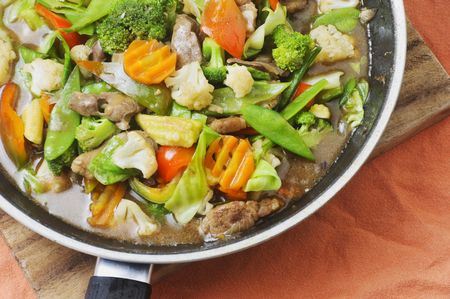 Chopsuey, originally a Chinese dish, but is now a specialty in the Philippinesの写真素材