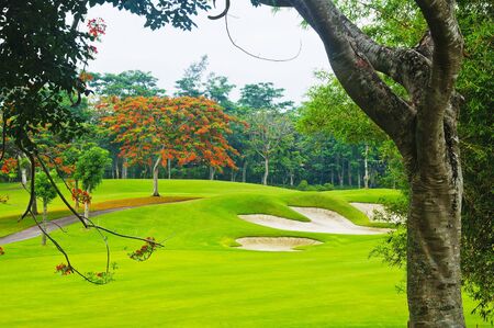 A beautiful golf course in the Philippinesの写真素材
