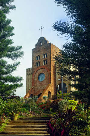 Church in a mountainous area in the Philippinesの写真素材