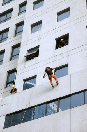 Firemen during fire drill in one of Metro Manila's cities
