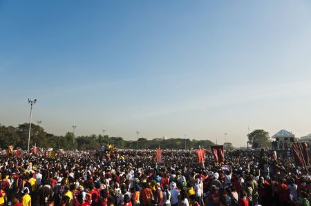 Millions of people attended the annual commemoration of the Feast of the Black Nazarene in Manila on January 9, 2010.のeditorial素材