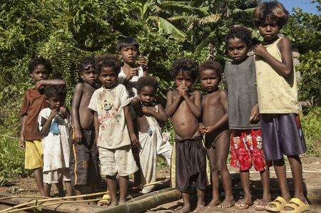 Group shot of Agta children in the Philippinesのeditorial素材
