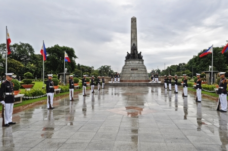Monument of the national hero of the Philippines, Jose Rizal, in Luneta Park, Manilaのeditorial素材