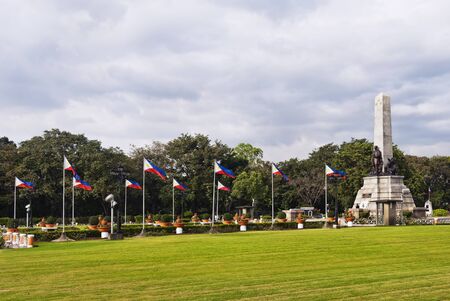 Monument of the national hero of the Philippines, Jose Rizal, in Luneta Park, Manilaのeditorial素材