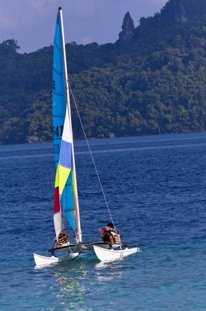 Tourists in Hobie Cat, El Nido, Philippinesのeditorial素材