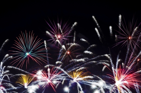 Fireworks dispaly during the New Yearの写真素材