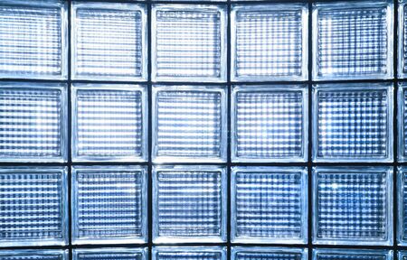 Wall of house made of glass blocks の写真素材