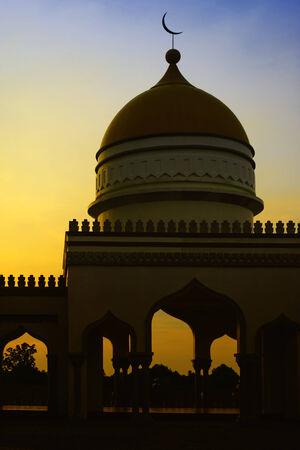 Sunset view from the Grand Mosque in the Philippinesの写真素材