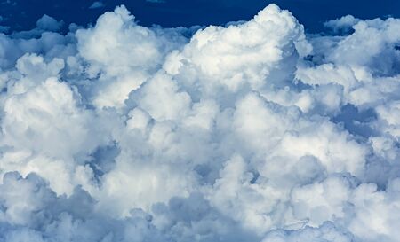 Cumulonimbus shot from inside airplane
