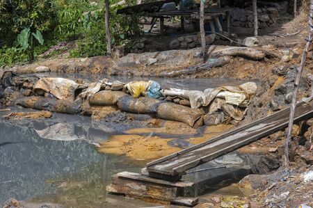 Dump and slurry of small time gold miners